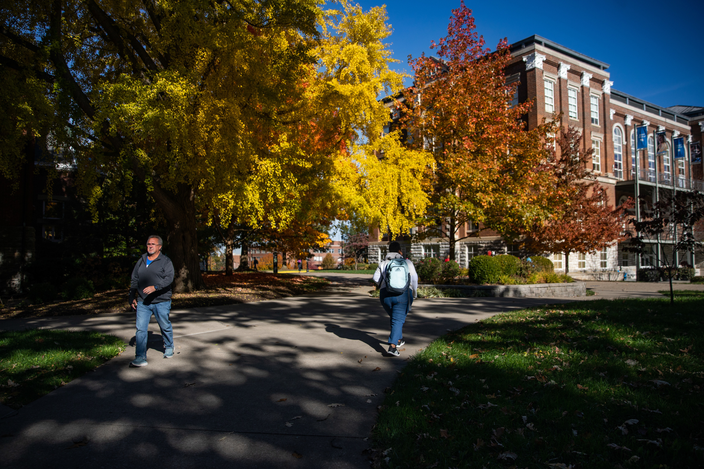 This is a photo of the University of Kentucky campus in the fall.