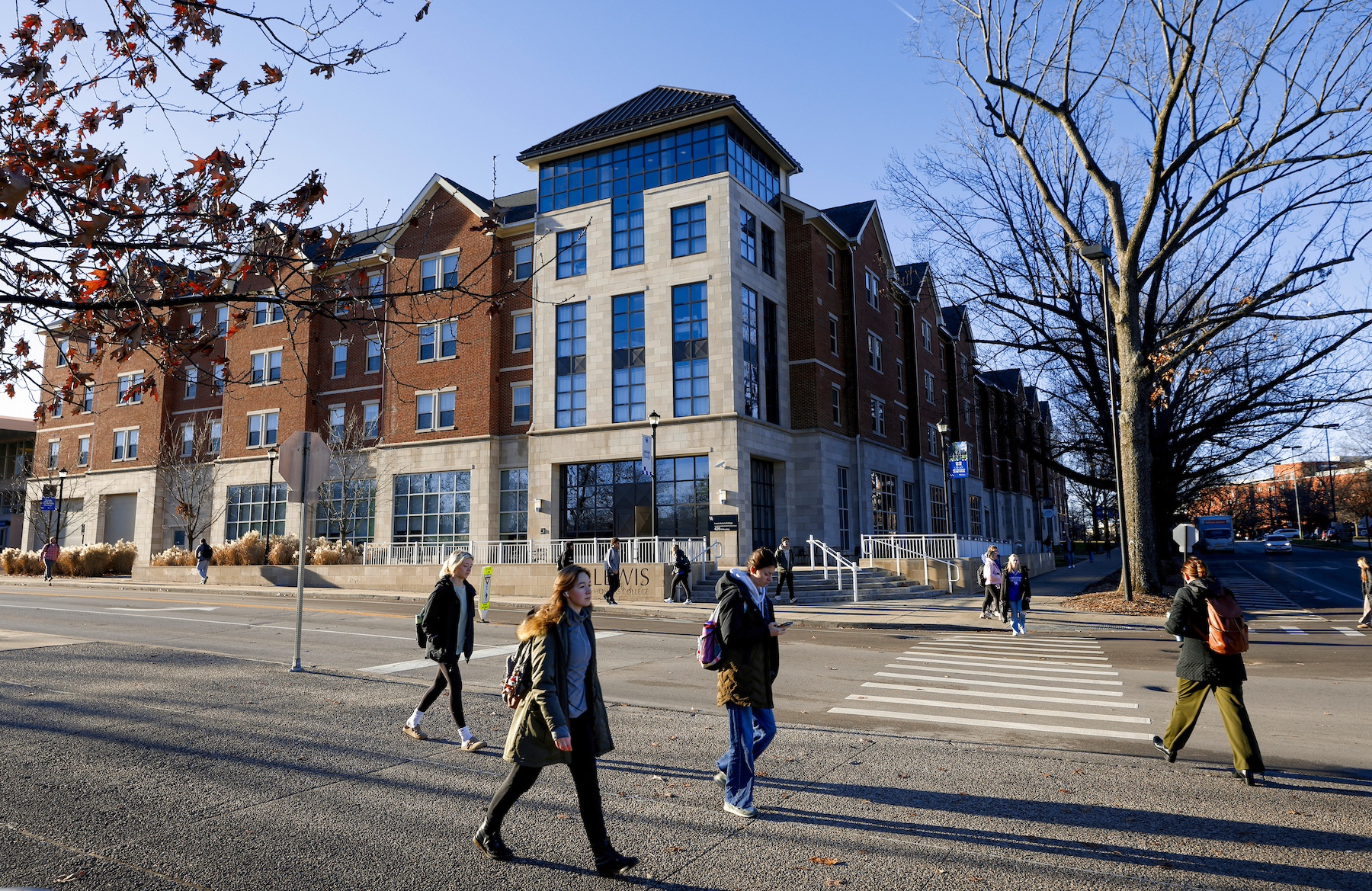 This is a photo of the UK campus in winter. 