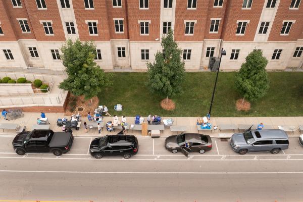 Photo of students moving in