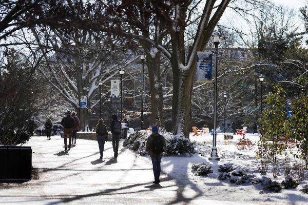 Winter weather on campus