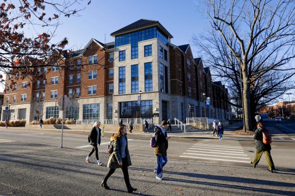 This is a photo of the UK campus in winter. 