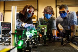 Photo of researchers in engineering working together
