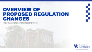 title slide of powerpoint with overview of proposed regulation changes