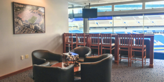 Photo of interior of corner suite at Kroger Field
