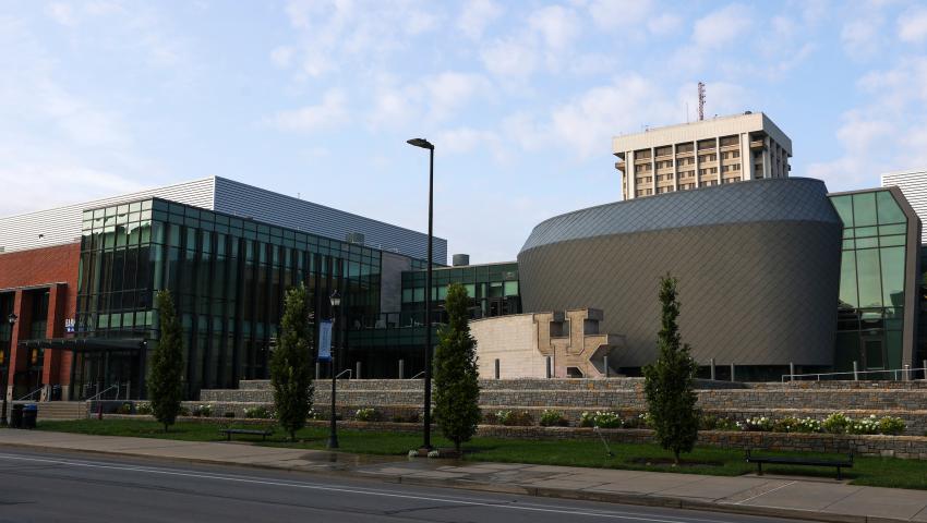 outside the front of Gatton Student Center