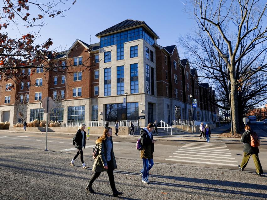 This is a photo of the UK campus in winter. 