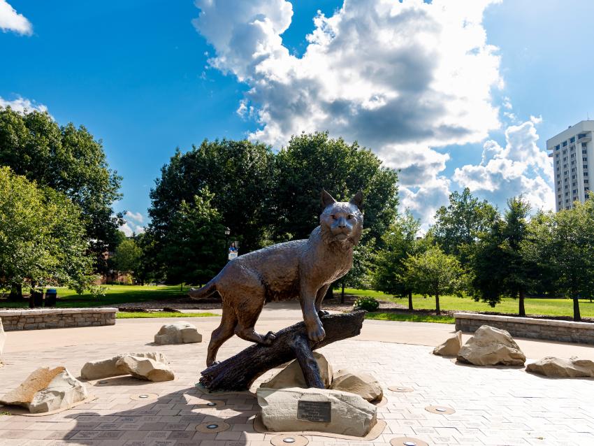 Bowman statue at Alumni Plaza