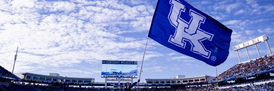 Photo of UK flag flying at Kroger Field
